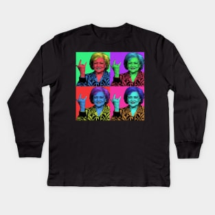 Betty White Kids Long Sleeve T-Shirt